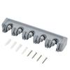 Kitchen Organizer Mop Holder Storage Rack, 3-5 Position Wall Mounted Shelf, for Broom Mops Hanger, ABS Home Organizer