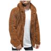 Herren Herbst Winter neue Kapuze reine Farbe lose lässige Plüschjacke