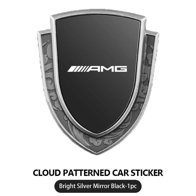 

For AMG Car Body Creativity Stickers Aluminum Alloy Window Decal Decoration Accesories Mercedes Benz B-CLASS C-CLASS GLC GLE GLK