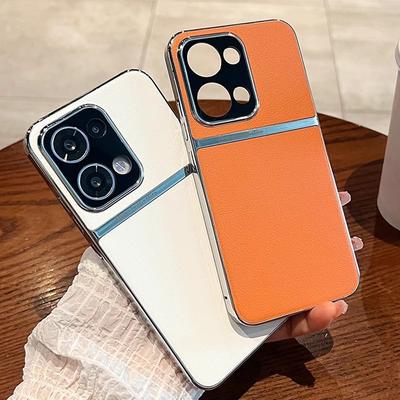 Zestawy Etui na Telefon OPPOReno13pro Wypływają z Etui Reno12 o Teksturze Skóry i Elektroplaterowanego Etui Ochronnego FindX8P