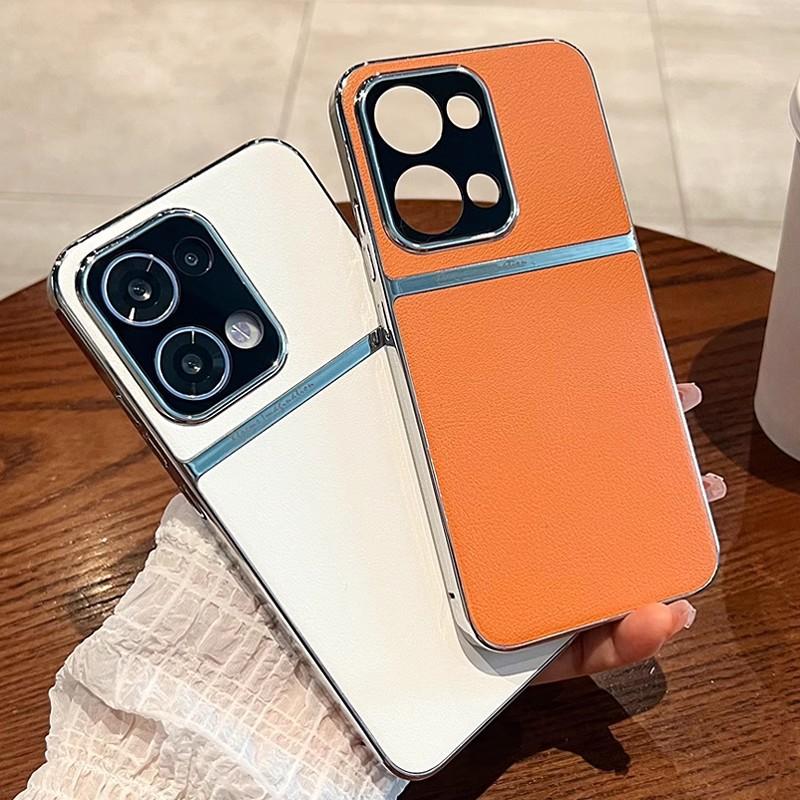 The OPPOReno13pro Phone Case Sets Sail with A Leather-textured Reno12 High-end FindX8P Electroplated Protective Case