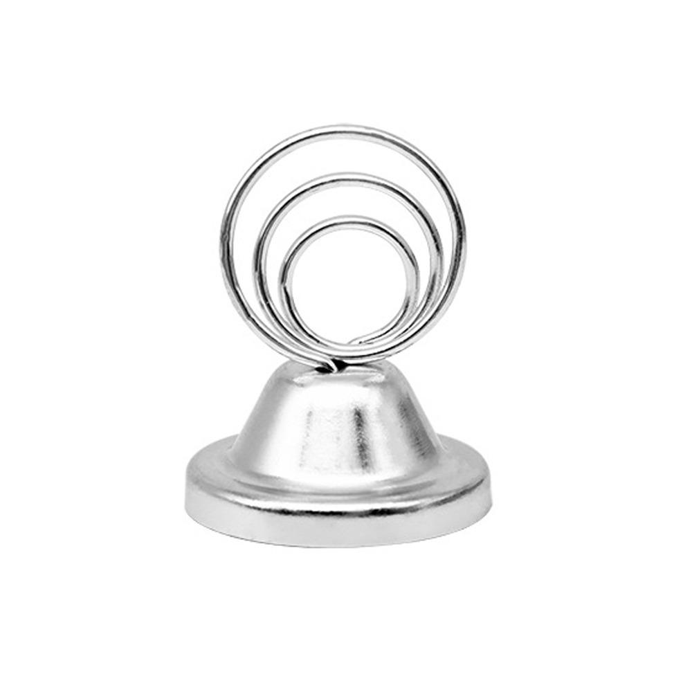 

4pcs Portable Note Holder Elegant Photo Stand Memo Clip Menu Clip Birthday Party серебряный