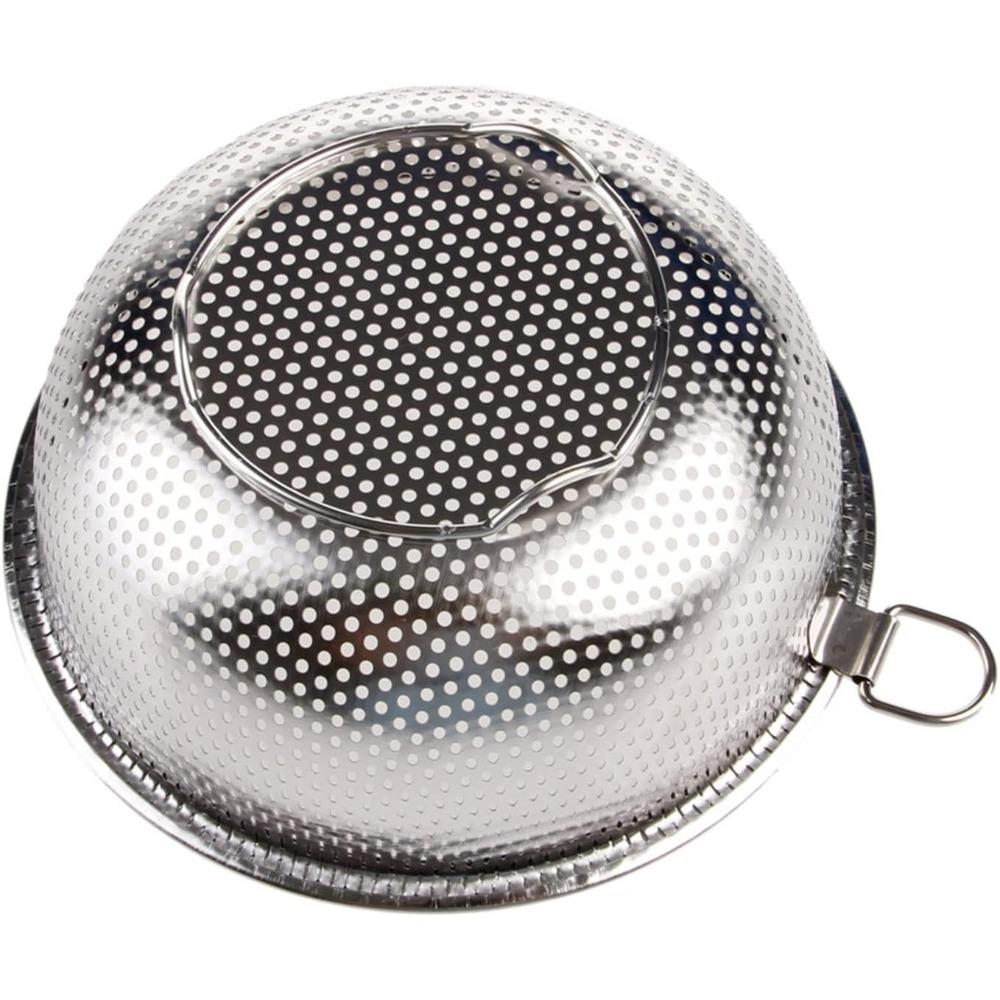 5pcs Stainless Steel Kitchen Hole Dense Colander Strainer Sieve Baskets