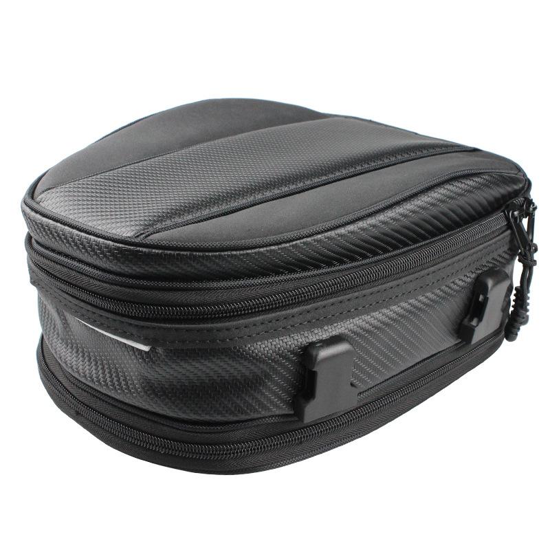 Motorcycle tail bag, waterproof back saddle, rear seat storage bag, black motorcycle rear riding travel bag, luggage bag чёрный
