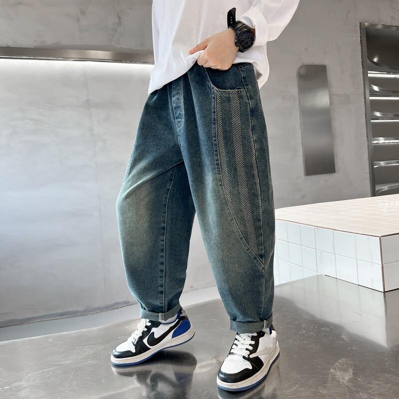 Mumu House Boys' Spring Retro Denim Jeans