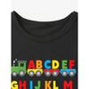 European Size Summer Boys Short Sleeved Round Neck T Shirt Colorful Letter Patterns