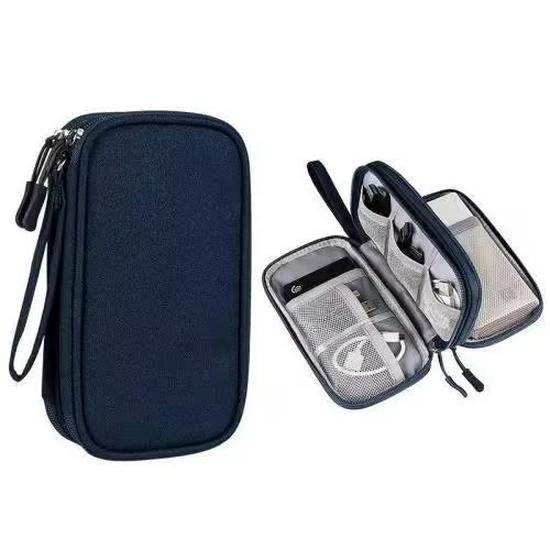 Portable Travel Organizer for Power Banks, Cables, Chargers, and Earphones.
