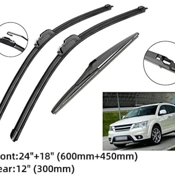 Suitable for Fiat Feiyue 24 Inch + 18 Inch + 12 Inch Front and Rear Wipers Wiper Blades