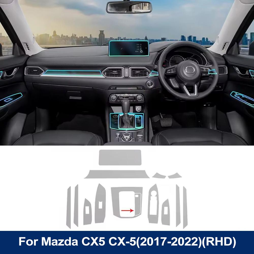 

Захисна плівка для салону автомобіля для Mazda CX-5 CX5 2017-2026 Вирізана за розміром плівка TPU проти подряпин Панель приладів Навігація Прозора кришка