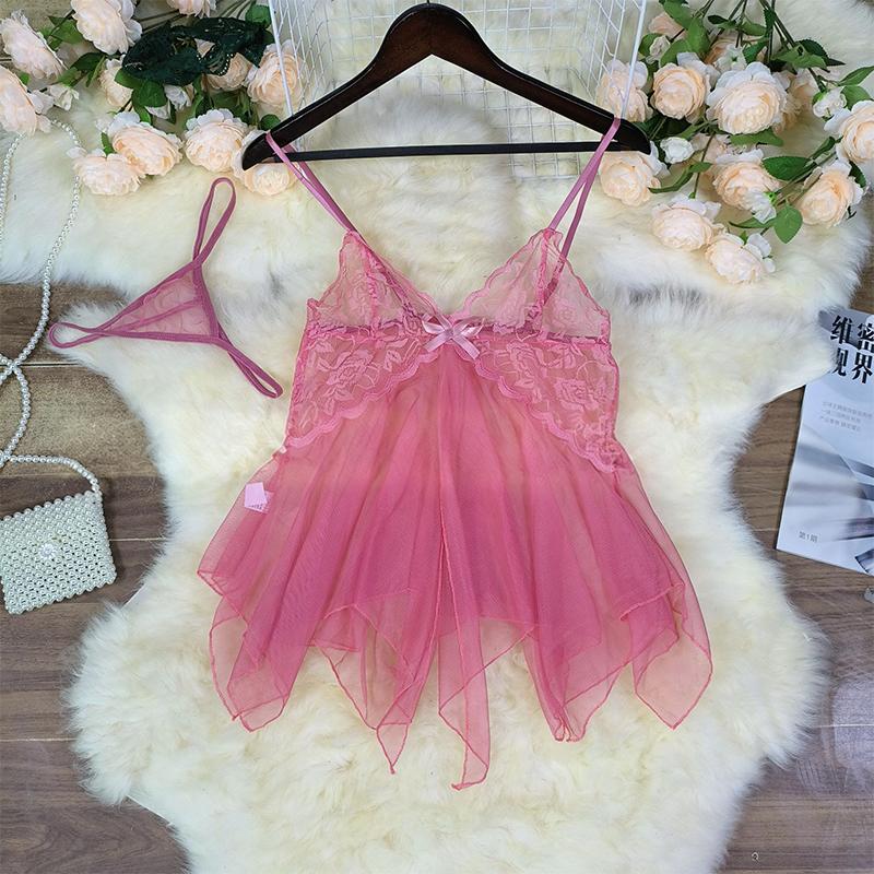 Sexy Lingerie For Fine Women Women'S Lace Fluoroscopy Beauty Tulle Elegant Reverie Sexy Lingerie Fantasy Tulle Intimate Set