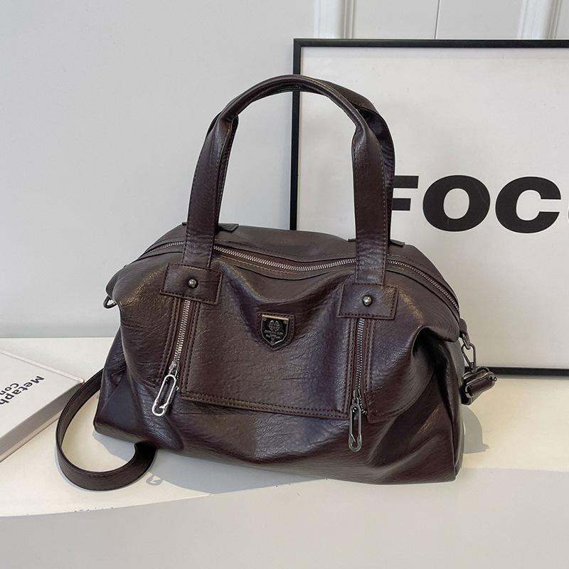 

Ретро сумка женская большой вместимости для поездок на работу женская сумка-мессенджер через плечо сумка-мессенджер женская темно-коричневого