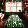 Soccer Tablecloth, Green Lawn Soccer Field Design, Home and Dining Room Decor Tablecloth, Fan Living Room Decoration,Soccer Game