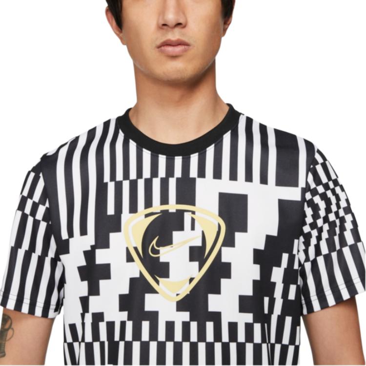 Nike Dri Fit Soccer Jerseys Men's Black White Moderate Straight Fit CZ0975-100