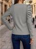 2024 Women's High-Elastic Cashmere Round Neck Slim Fit Puff Sleeve Long Sleeve Top for Autumn and Winter