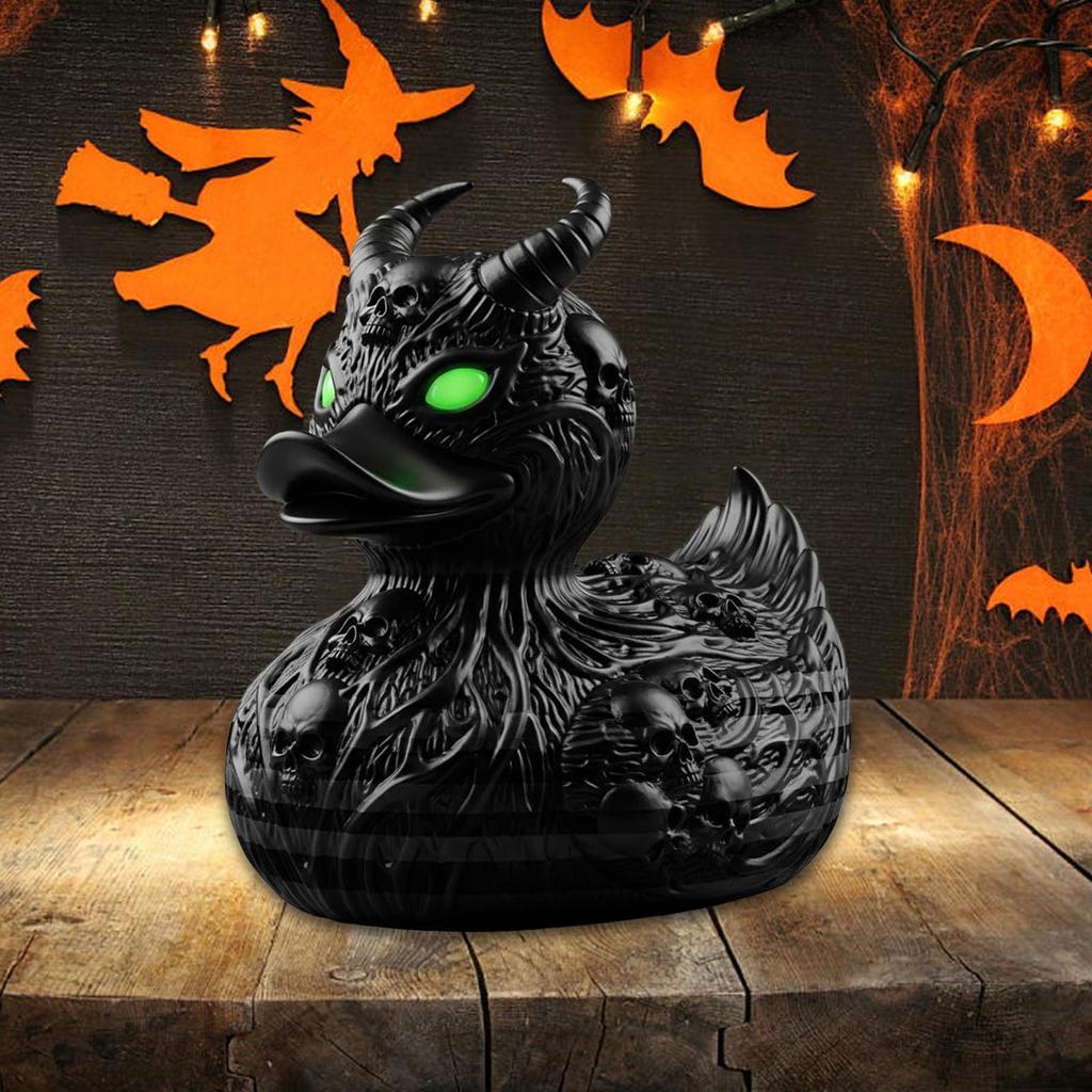 Duck Figurine Resin Halloween Duck Statue Outdoor Festive Desktop Home Decoration For Entryway Nightstand Workplace Dorm