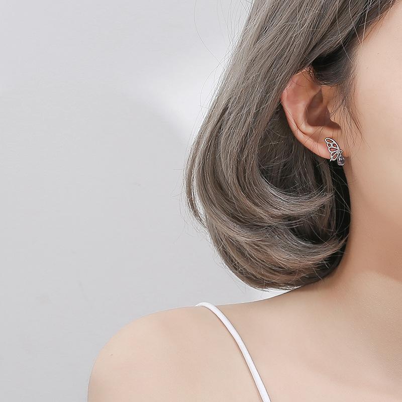 Butterfly Earrings for Women with Super Fairy Fresh Small Earrings Exquisite Short Earrings Creative Forest Earrings