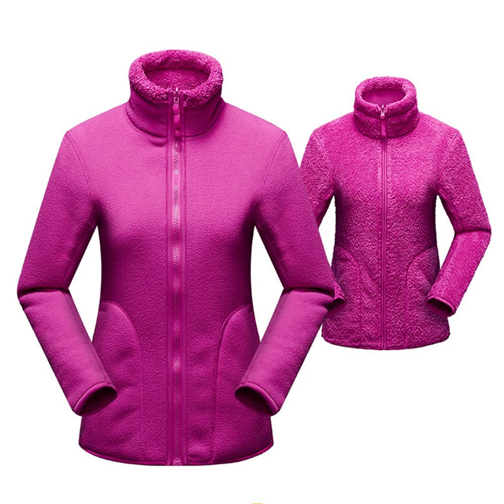 

Женские мужские флисовые куртки, толстовки, зимние пальто, куртка для кемпинга и пешего туризма, уличная ветрозащитная теплая теплая женская одежда 4XL ярко-розовый