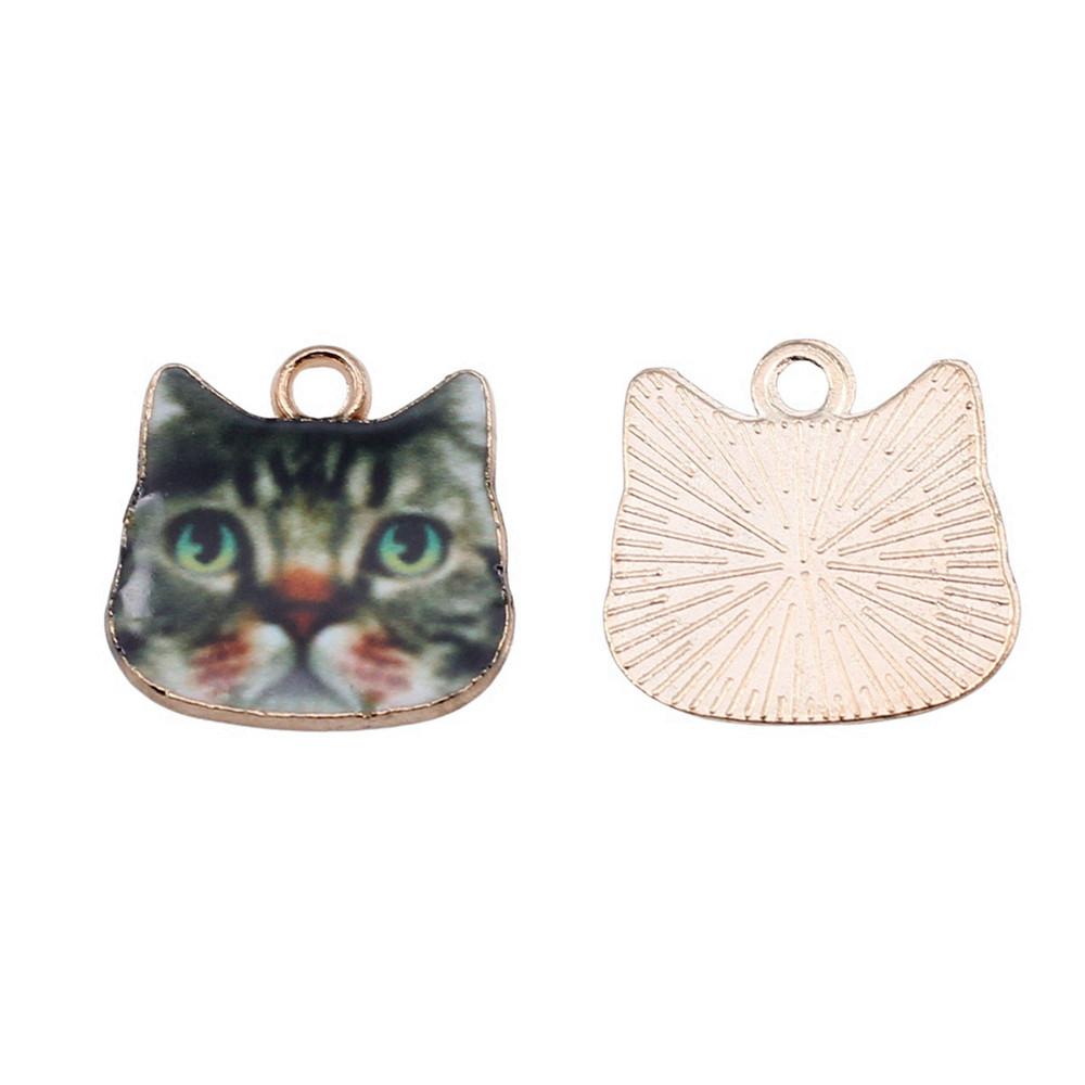 Enamel Charms Cats Pendants For Cute Pet Lover Jewelry Making Accessories