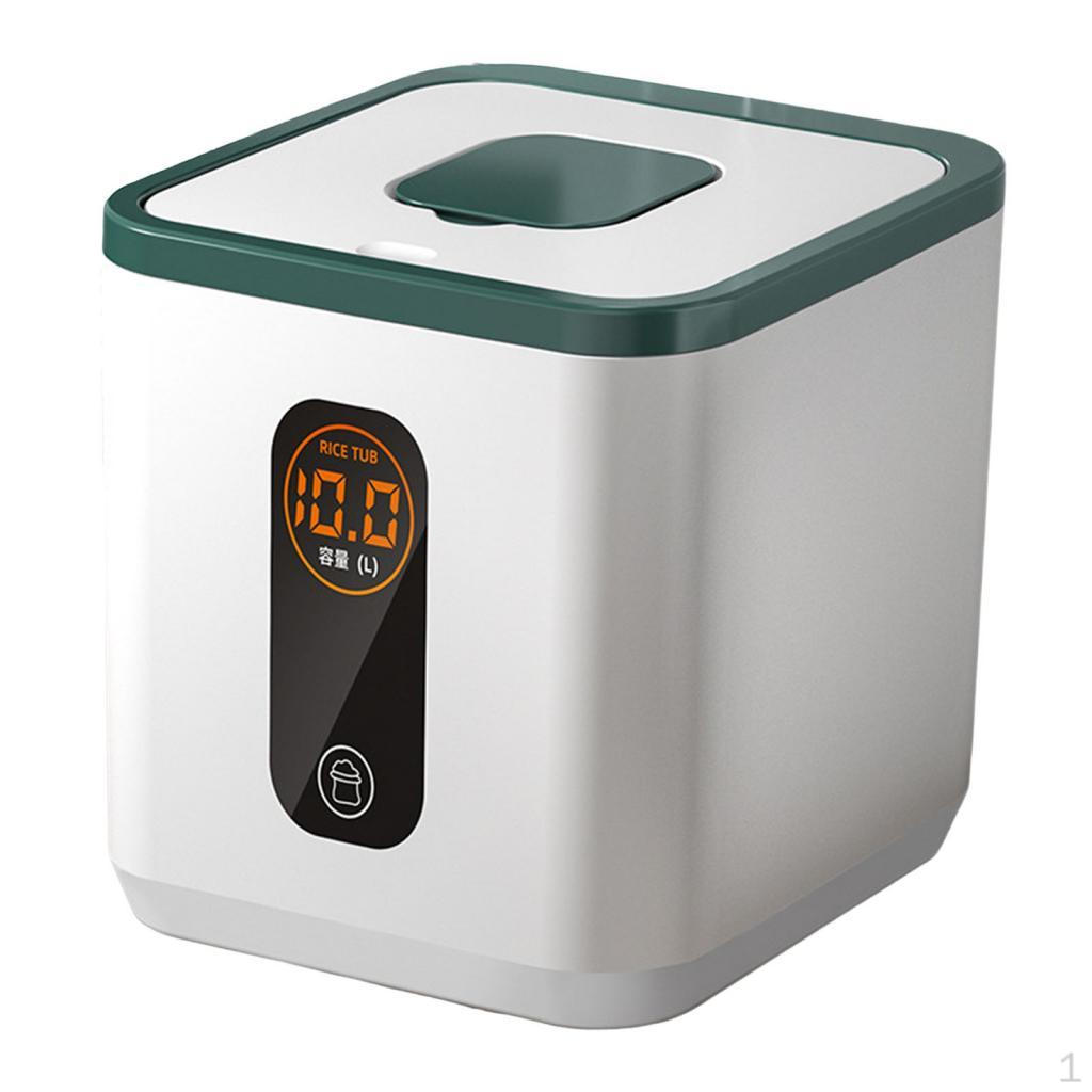 Ведро для риса с мерным стаканом, Герметичный многоцелевой контейнер для хранения для домашнего использования, Подходит Gray 10L