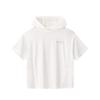 Comfortable Short Sleeve Knitted Sports T-Shirt Women Tops Paper-White 162527116-1