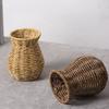 Handmade Woven Vase Imitation Rattan Flower Plant Potted Flower Basket Bouquet Holder Wedding Home Office Table Decorative