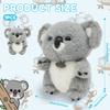 1 Pc Lovely Koala Plush Toys Furry Koala Bear Plush Dolls Cute Koalas Dolls Bag Charm Pendant for Friend Birthday Christmas Gift