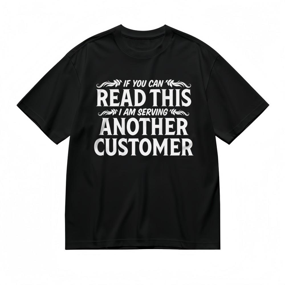 

Men s T-shirt With Service Humor Graphic Unisex Black 100% Cotton Tee Summer USA M