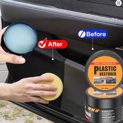 Car Interior Cream Car Interior Leather Maintenance Paste Vehicle Polish Restoration Cleaner for Dashboard Rim Door Panels Seat