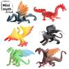 Plastic Monster Western Flying Dragon Children Animal Model Cake Topper For Kids Party Decor