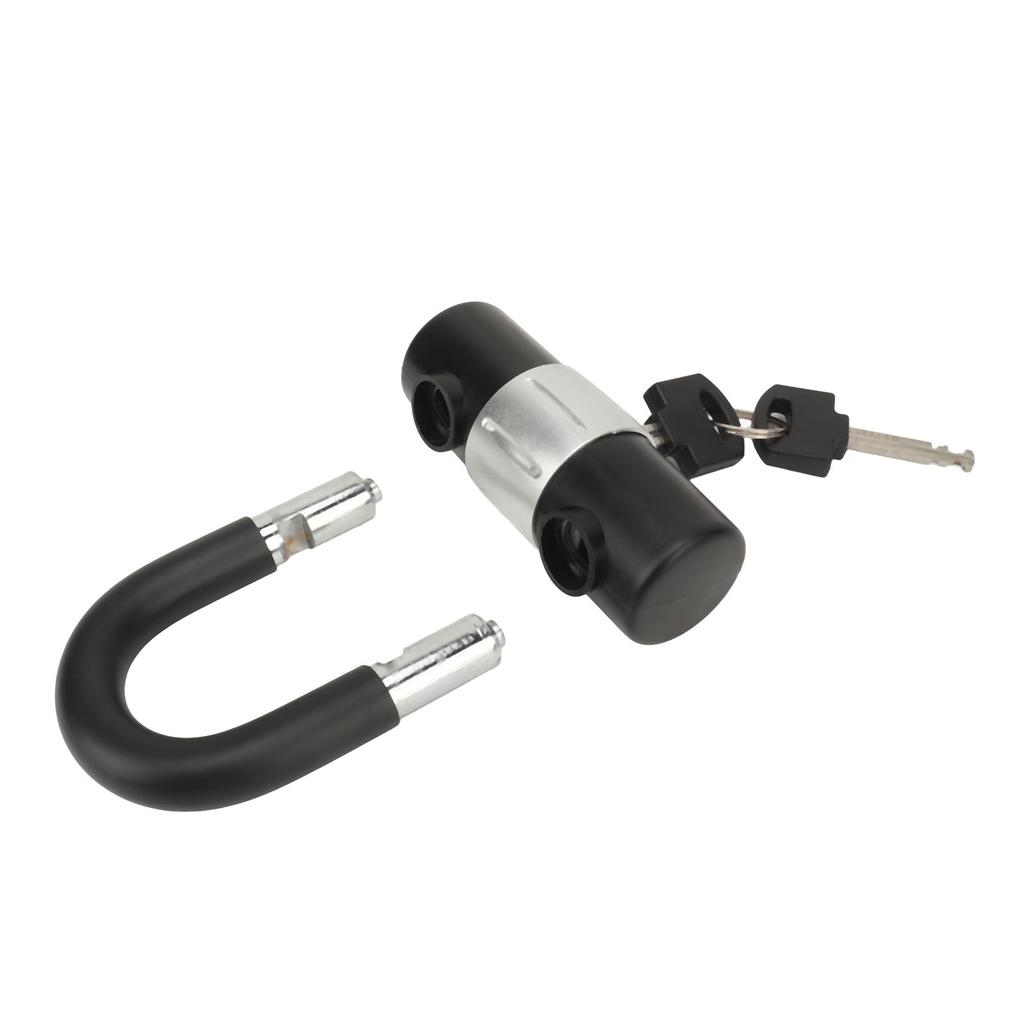 U Lock Disc Zinc Alloy Anti Theft Rust Proof Portable U Lock Padlock with Keys for RV Truck Trailer Engineering Car