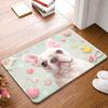 1pc/2pcs/3pcs French Bulldog Rug Suitable for Living Room, Bedroom, Kitchen, Entryway - Flannel with Frenchie, Machine Washable Mat for Indoor/Outdoor