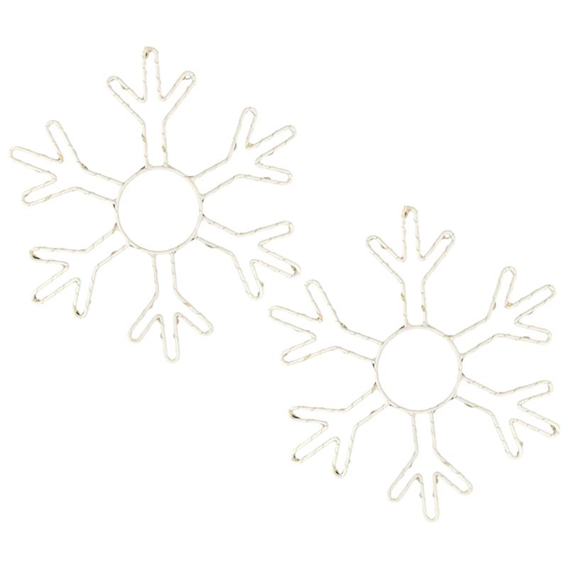 

2PCS Christmas Snowflake Window Lights Decorations Led Snowflake Lights For Home Xmas Decor Warm Light-B61B белый