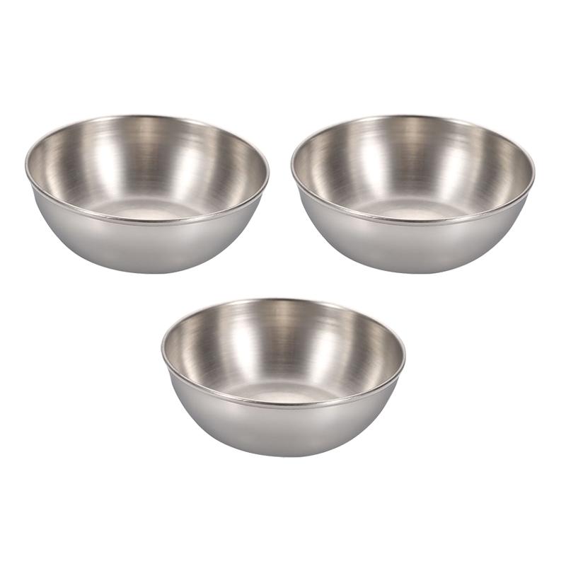 3pcs Stainless Steel Soy Sauce Dish Small Dish Sauce Seasoning Dish Home Hotel Kitchen Japanese Dipping Sauce Dish