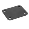 Electric Guitar Neck Plate Square Metal Back Mounting 4 Holes with Screws Bass Parts