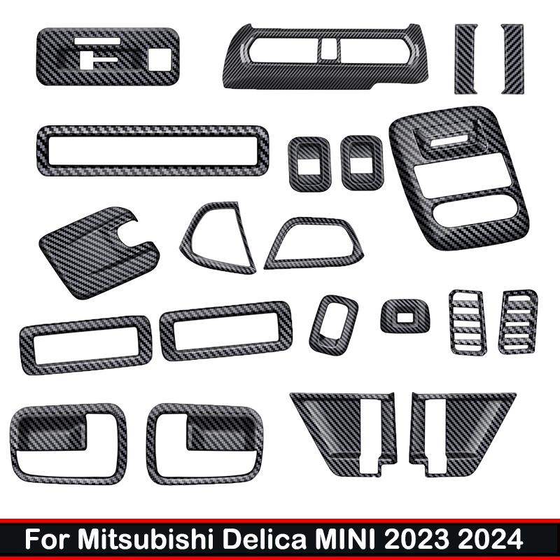 For Mitsubishi Delica MINI 2024 ABS carbonfiber interior Accessories Roof readlamp air conditions outlet door handle cover