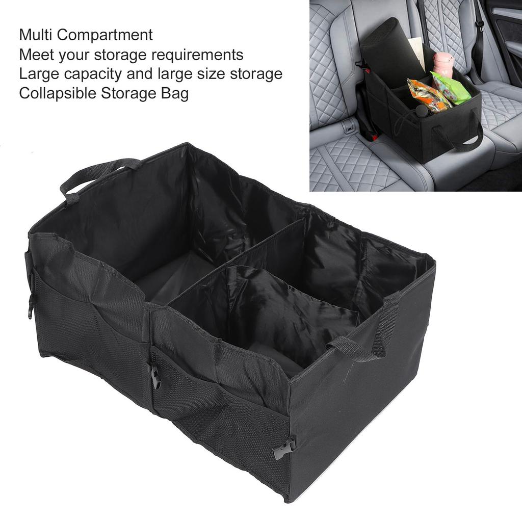 Collapsible Storage Bag Large Capacity Multi Compartment Storage Tote Bag for Home Use