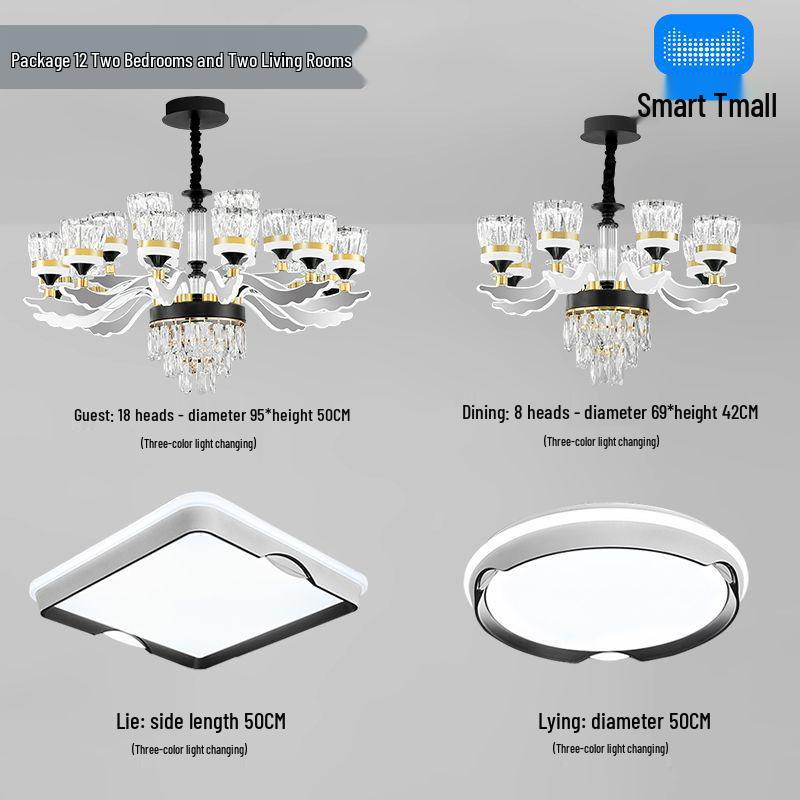 Luxury Modern Crystal Chandelier for Living Room - Elegant Luminous Fixture