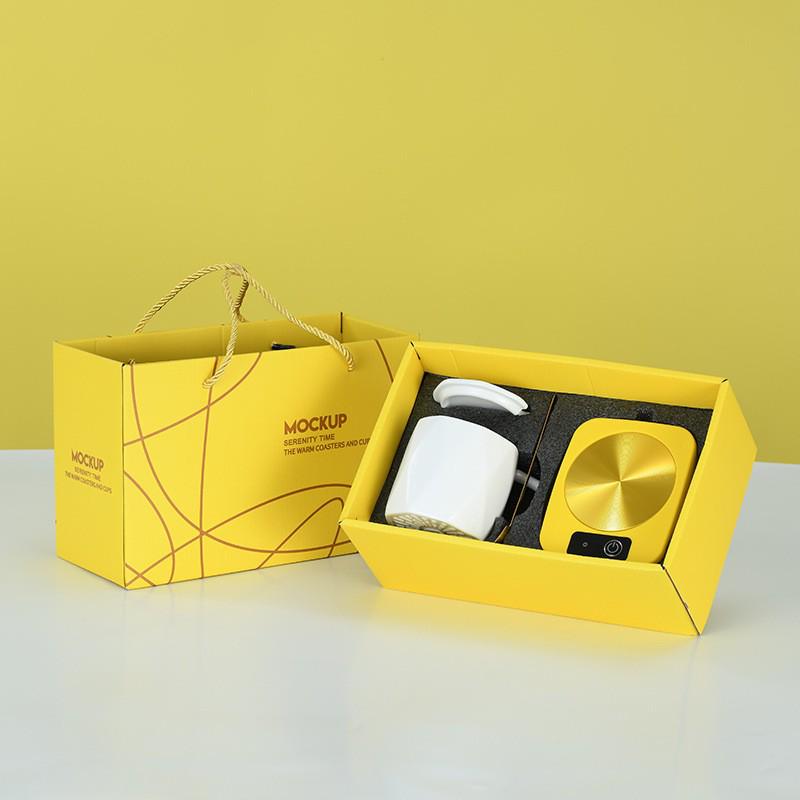 USB-Powered Ceramic Heated Coaster for Constant 55°C Warmth - Ideal Gift