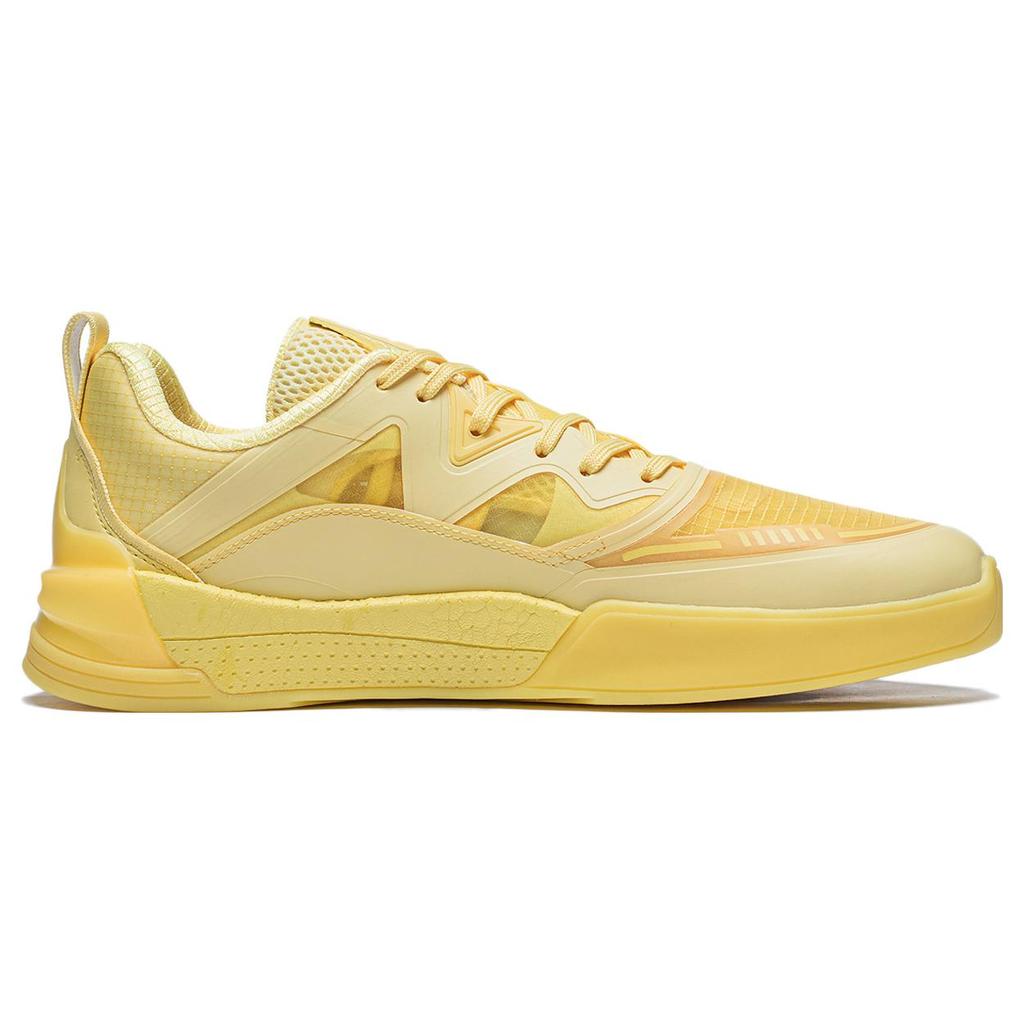 New LiNing LINGTENG Lightweight And Breathable Low Top Skateboard Shoes Men's Popcorn Yellow AEPR009-39