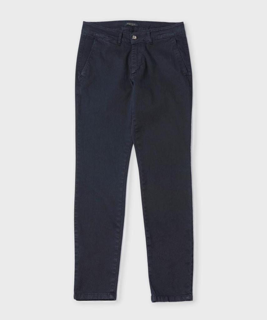PANICALE Slim Fit Cotton Twill Pants [Navy]