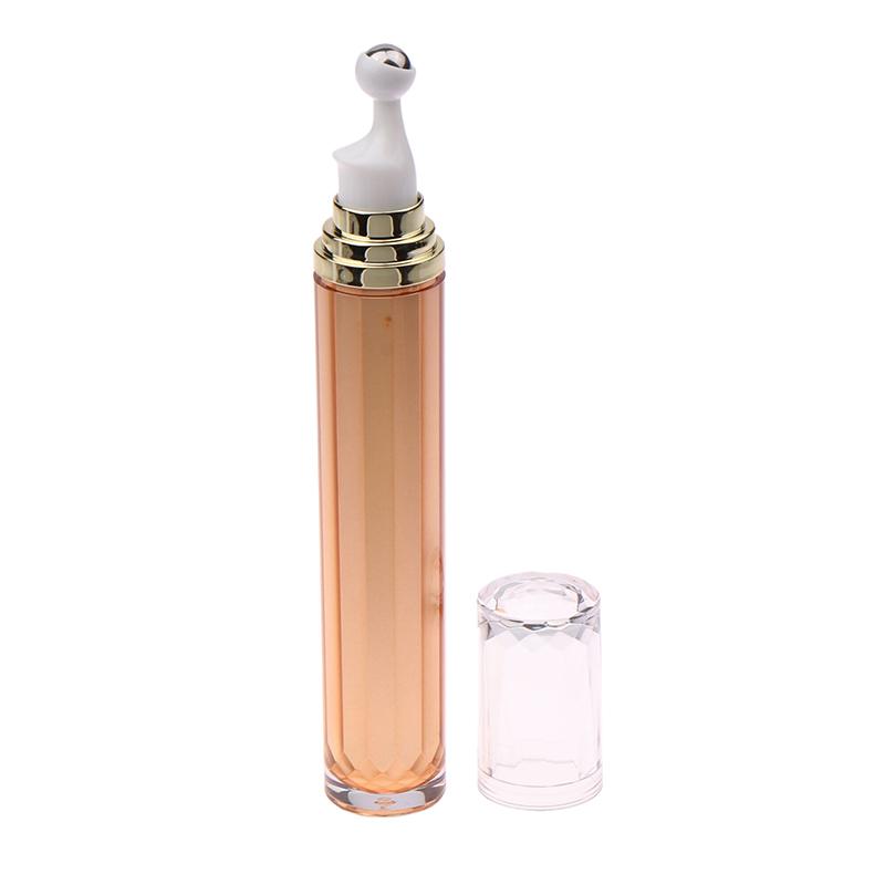 1Pcs 20Ml Empty Eye Cream Roller Bottle Refillable Acrylic Eye Serum Container With Stainless Steel Roller Ball Pump Packaging золотой