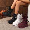 Trendige Damen-Freizeit-Tooling-Stiefel mit dicker Sohle, vielseitige Kurzstiefel