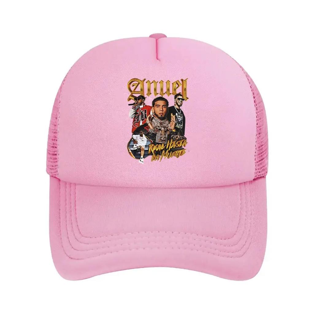 Anuel AA Music Tribute Reggaeton Artist Collage for Latin Fans Mesh Baseball Cap