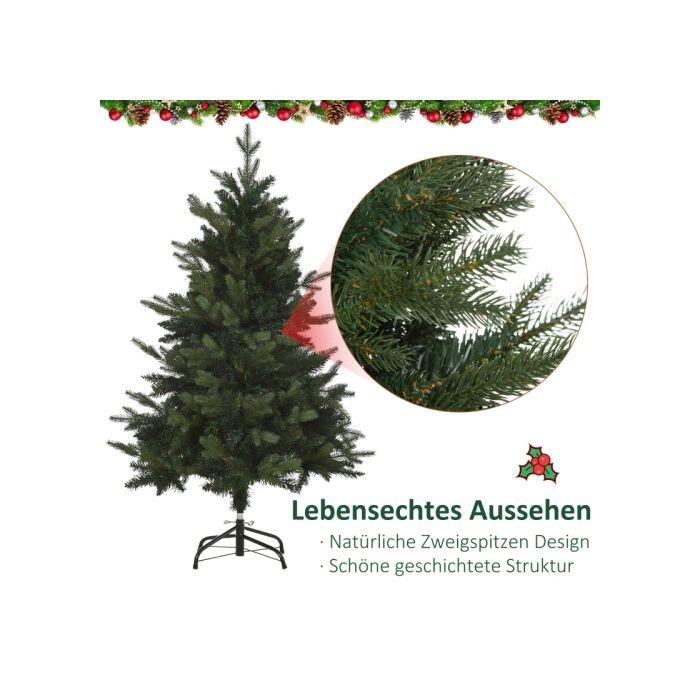 HOMCOM Umělý vánoční stromek, 1,2 m, včetně stojanu, Ø85 cm x 120 cm, zelený