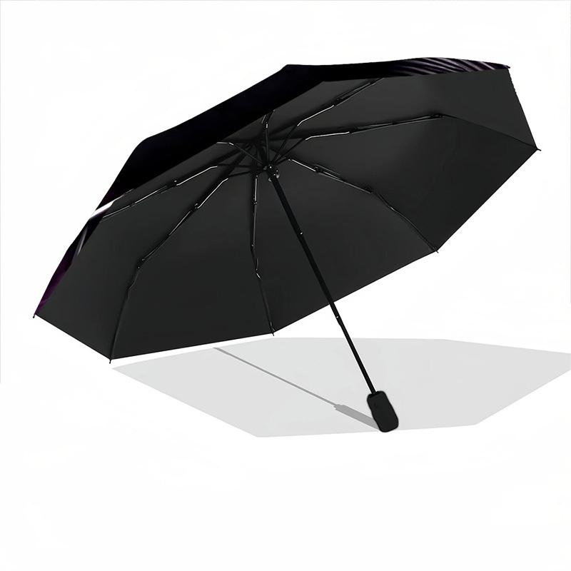 1pc Heart Feathers Automatic Folding Umbrella - Portable Collapsible 8-Rib Umbrella for All Seasons Yy251119183