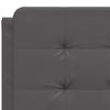 Vidaxl Bed With Mattress, Grey, 140X190 Cm, Faux Leather