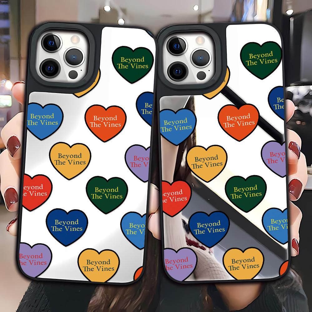 Mirror Phone Case for iPhone 15 11 13 14 for 15 16 Pro Max 12 13 16 Pro Cloud Flower and Animal Cute Style Phone Case