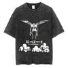 New Arrival Mens Clothe Tee Shirt TShirts Men Tshirt for Men Ropa Hombre Vintage Washed Death Note Anime Graphic Printing