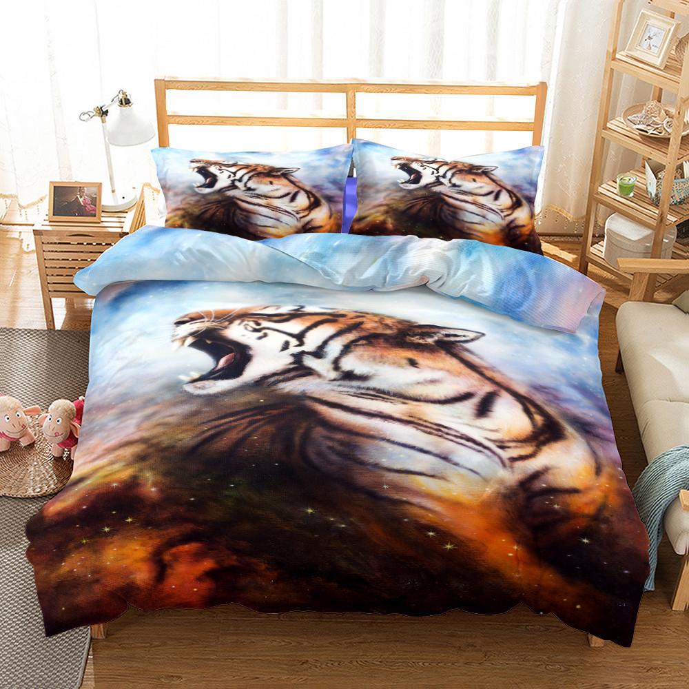 3D Tigers Bedding Set King Queen Double Full Twin Single Size Bed Linen Set