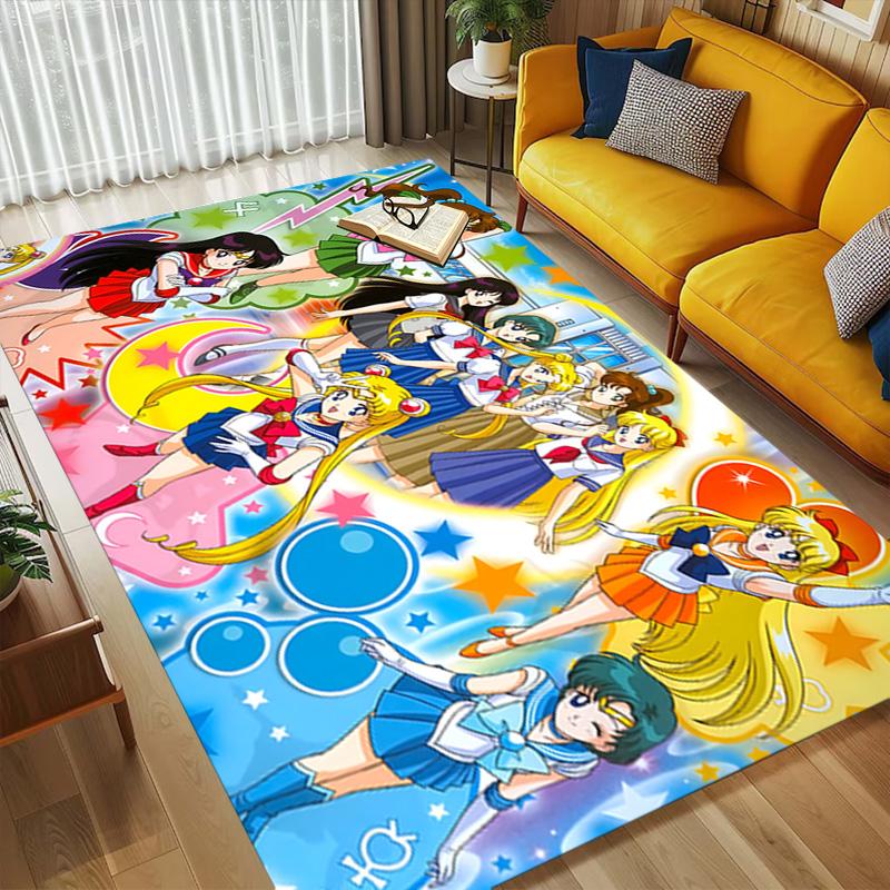 Sailor Moon Living Room Nonslip Area Rug Soft Carpet For Bedroom Game Playroom Sofa Office Home Decor Doormat Christmas Gift C9302699